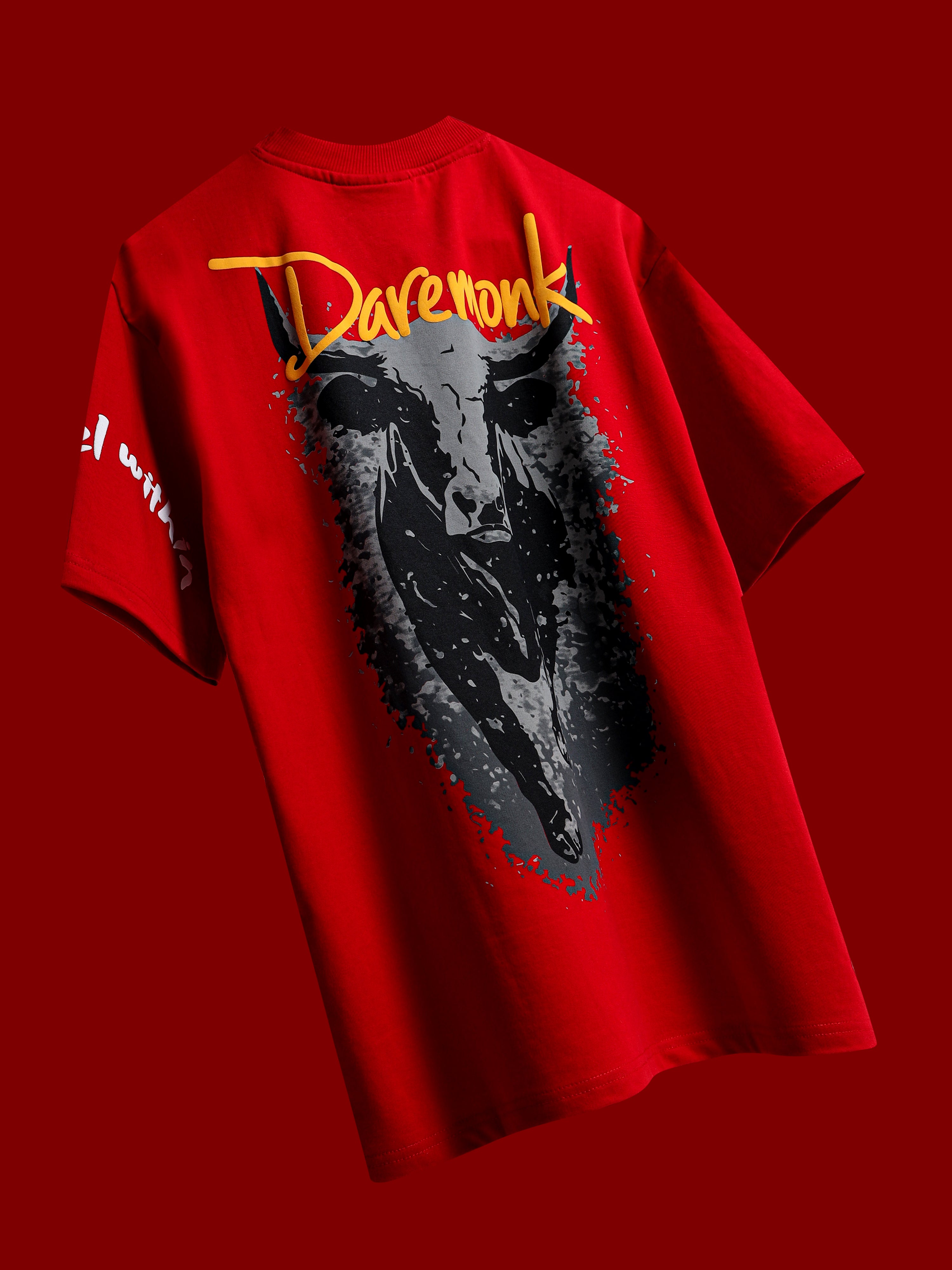 BULL CHALLENGER  Premium Unisex Oversized Street Style Boxyfit Terry Cotton T-Shirt