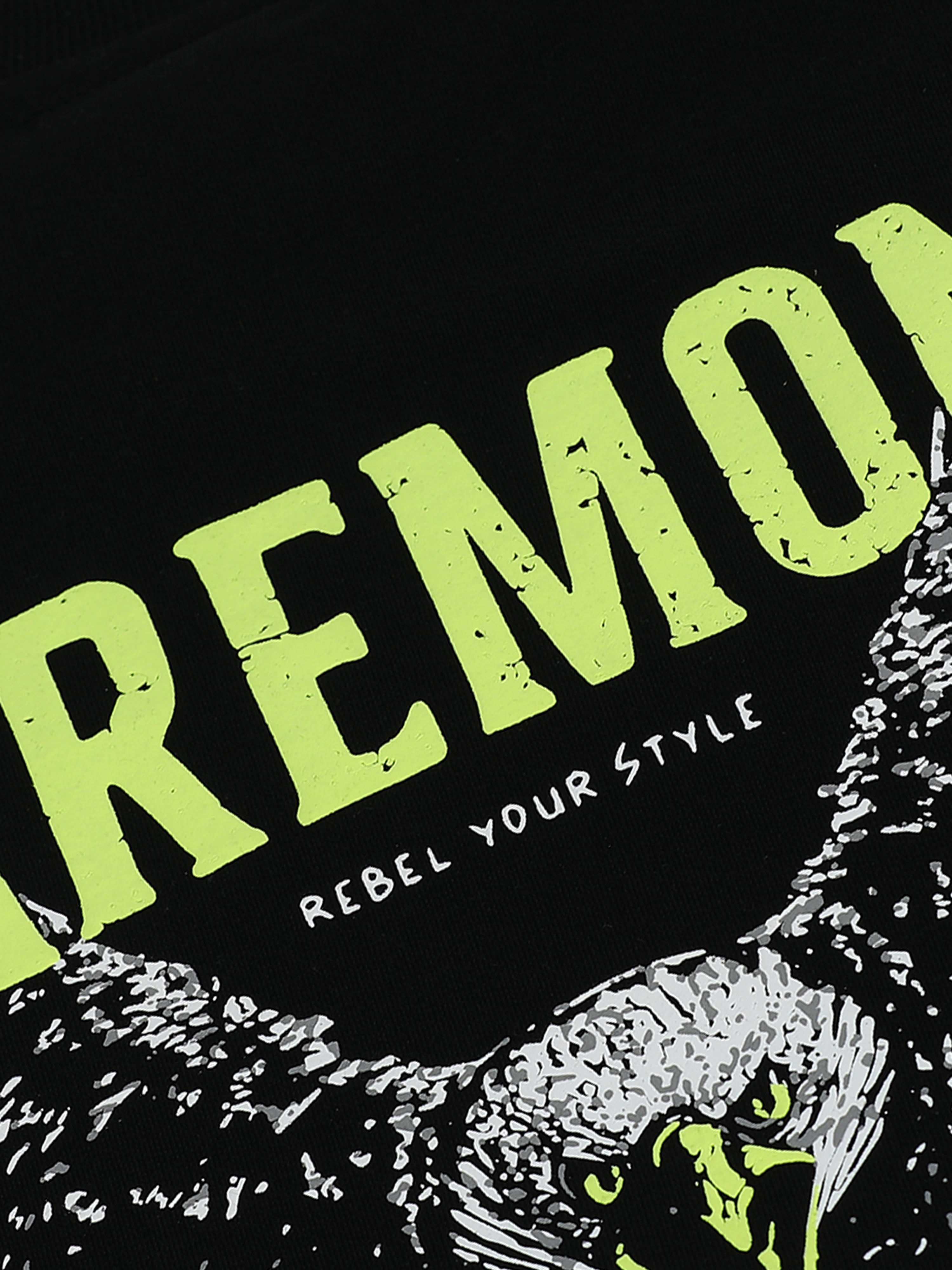 REBEL Premium Boxy Fit Street Style Terry Cotton T-Shirt