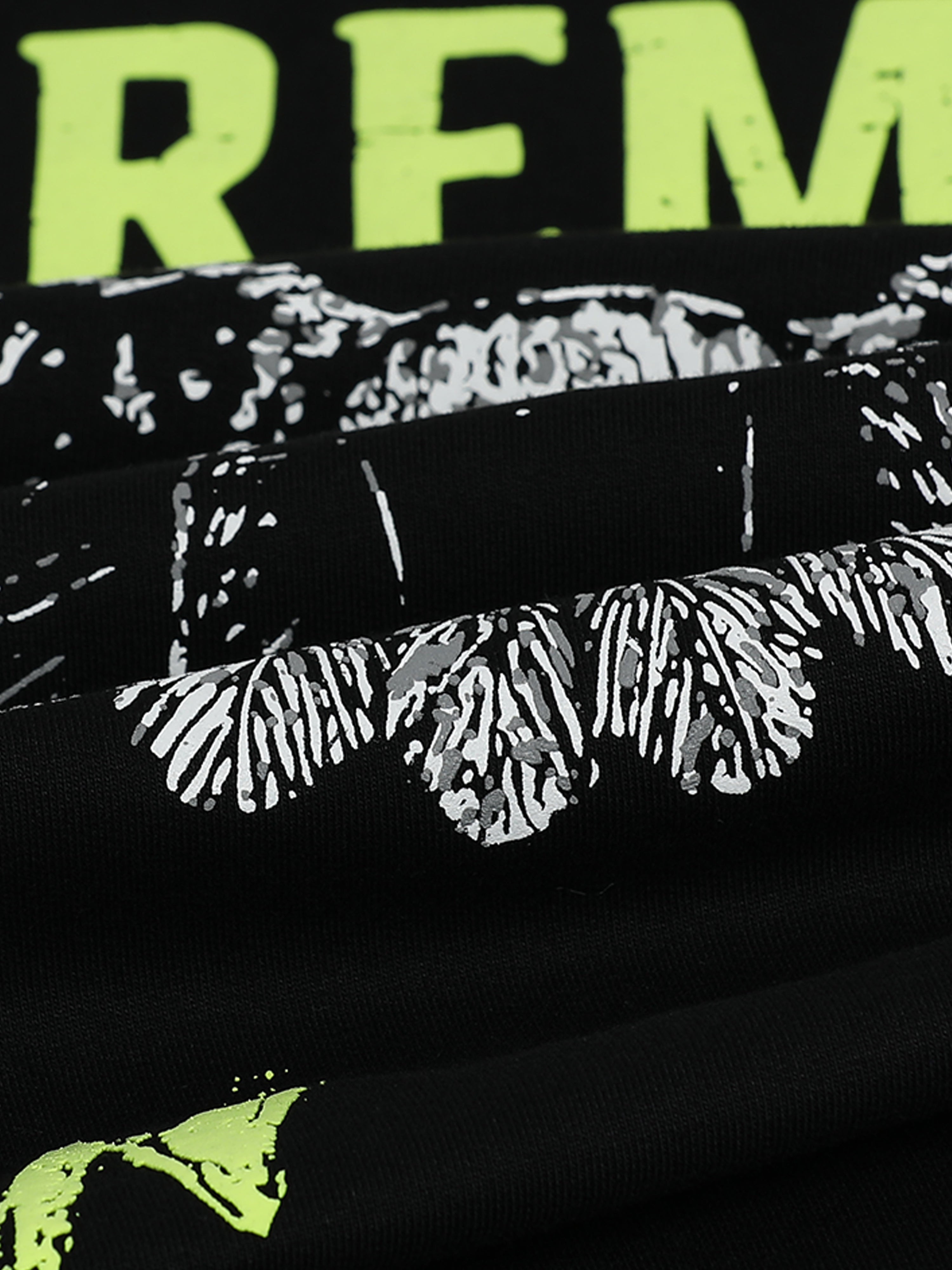 REBEL Premium Boxy Fit Street Style Terry Cotton T-Shirt